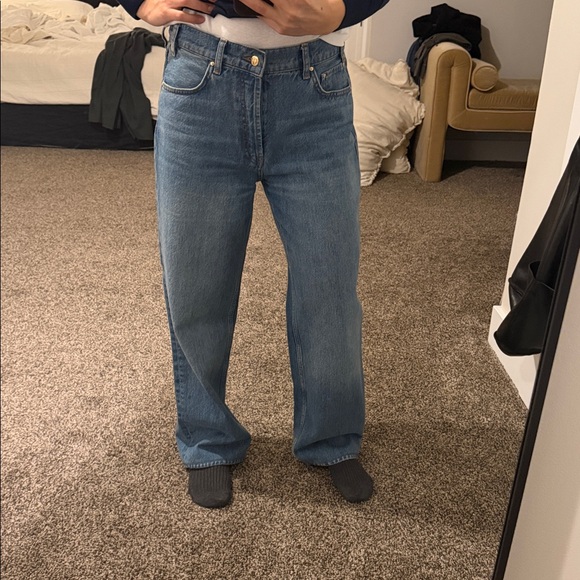 🏷️ANINE BING GAVIN LONG JEAN - ATLANTIC BLUE INSEAM 28”. Size 27 - Picture 8 of 8